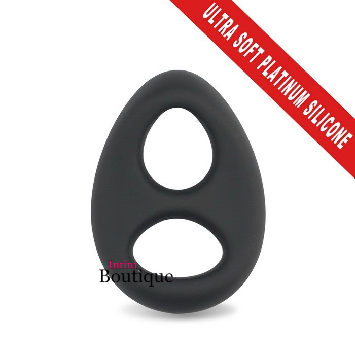 Lovetoy Ultra Soft Platinum Cure Silicone Cockring (LV1456) - Двойное эрекционное кольцо