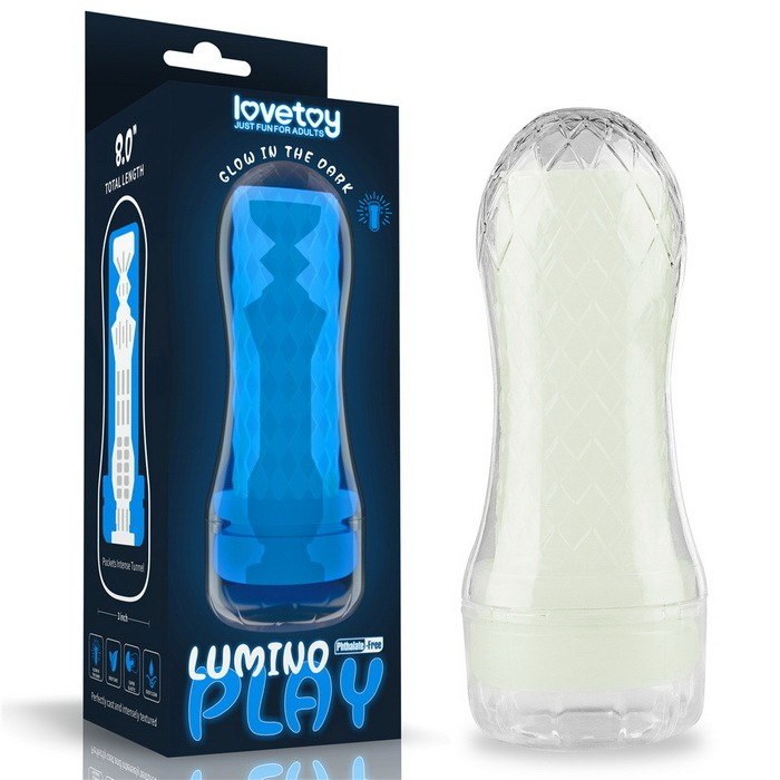 Lovetoy Lumino Play Masturbator Pocketed - Светящийся в темноте мастурбатор