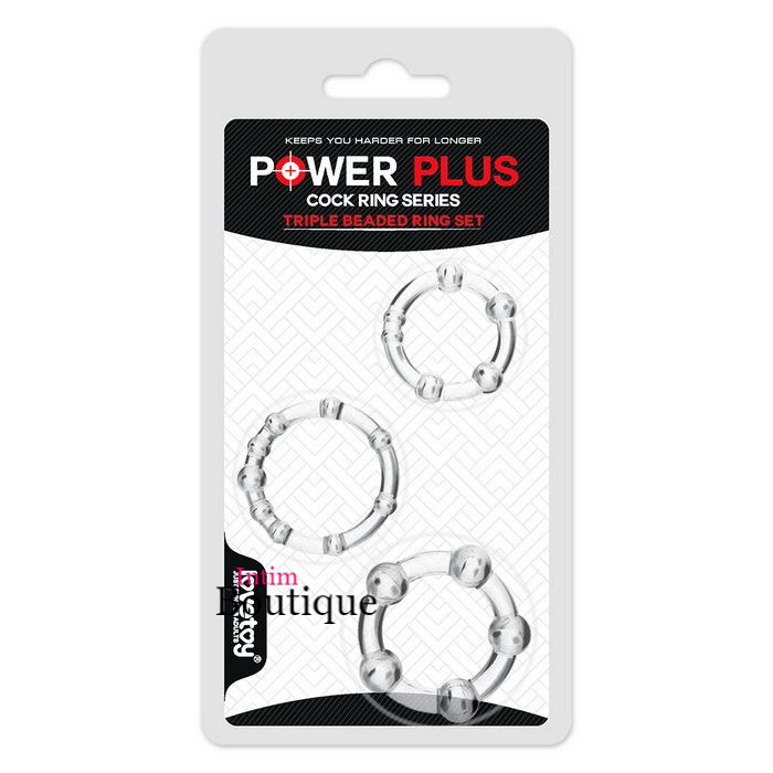Lovetoy Power Plus Triple Beaded Ring Set - Набор эрекционных колец