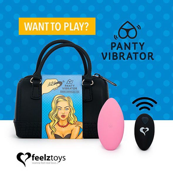 FeelzToys Panty Vibrator Pink - Вибратор в трусики с пультом ДУ