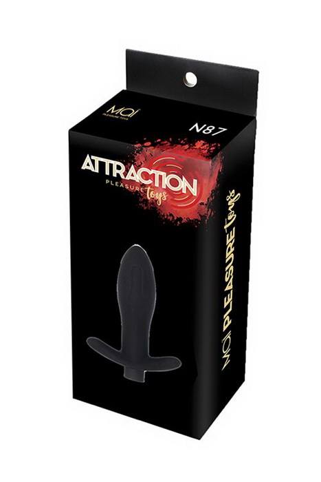 MAI Attraction Toys №87 Black - Анальная пробка с вибрацией