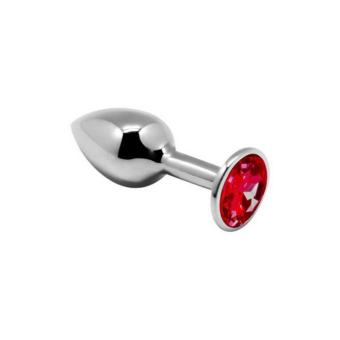 Alive Mini Metal Butt Plug Red S - Металлическая анальная пробка с кристаллом