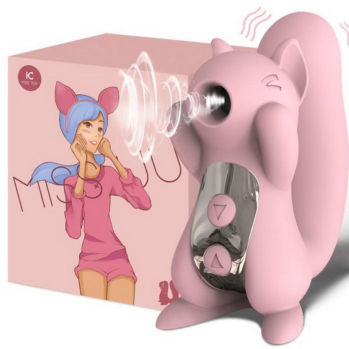 KisToy Miss UU Pink - Вакуумный стимулятор с вибрацией